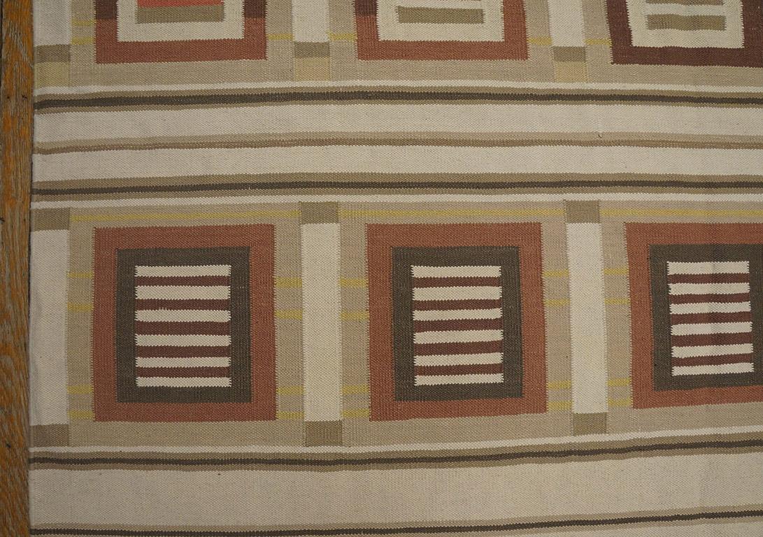 Antiker indischer Dhurrie-Teppich im Dhurrie-Stil, 2,05 m x 3,05 m  (Wolle) im Angebot