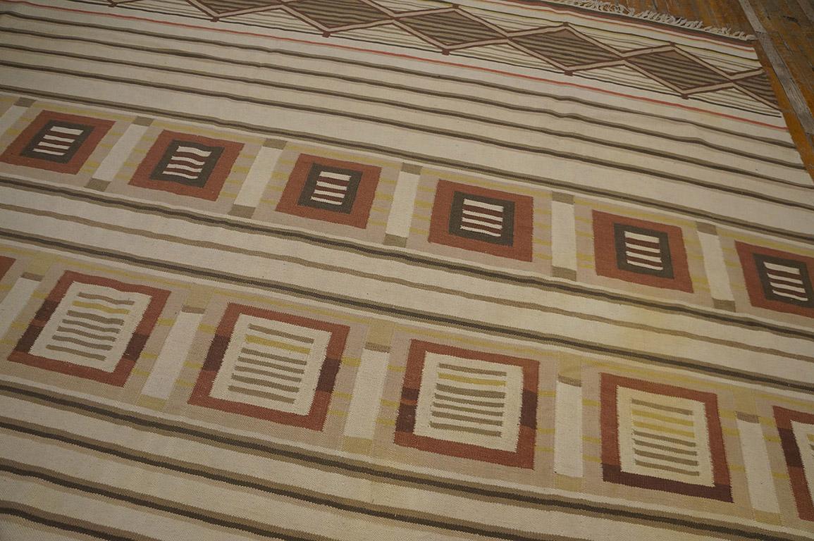 Antiker indischer Dhurrie-Teppich im Dhurrie-Stil, 2,05 m x 3,05 m  im Angebot 1