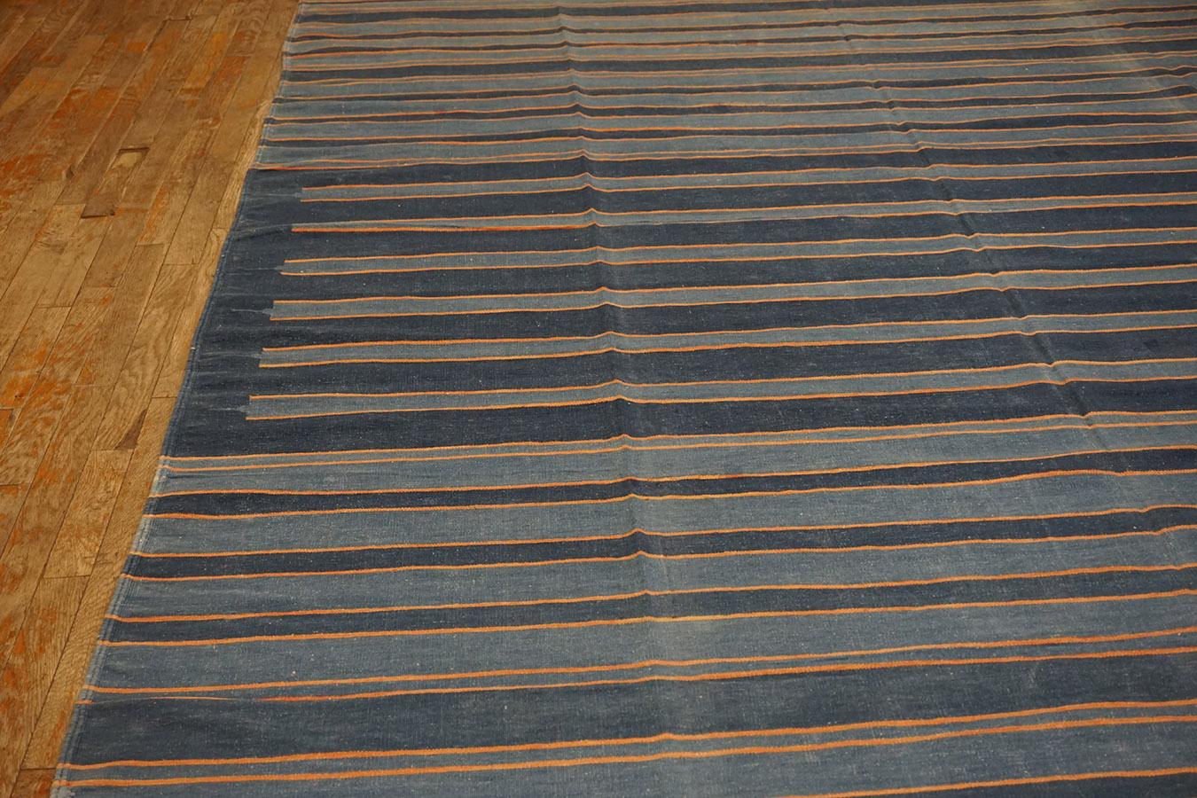 Indischer Dhurrie-Teppich aus Baumwolle des frühen 20. Jahrhunderts ( 8''2 x 11''2 - 248 x 340) im Angebot 6