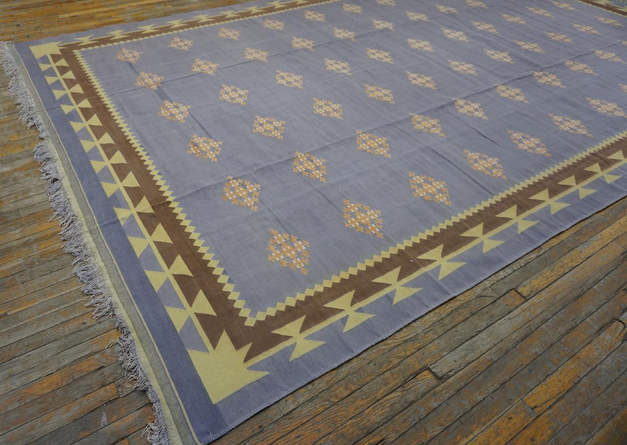 1930s Indian Cotton Dhurrie Carpet ( 9'7'' x 15'7'' - 292  x 475 )  For Sale 9