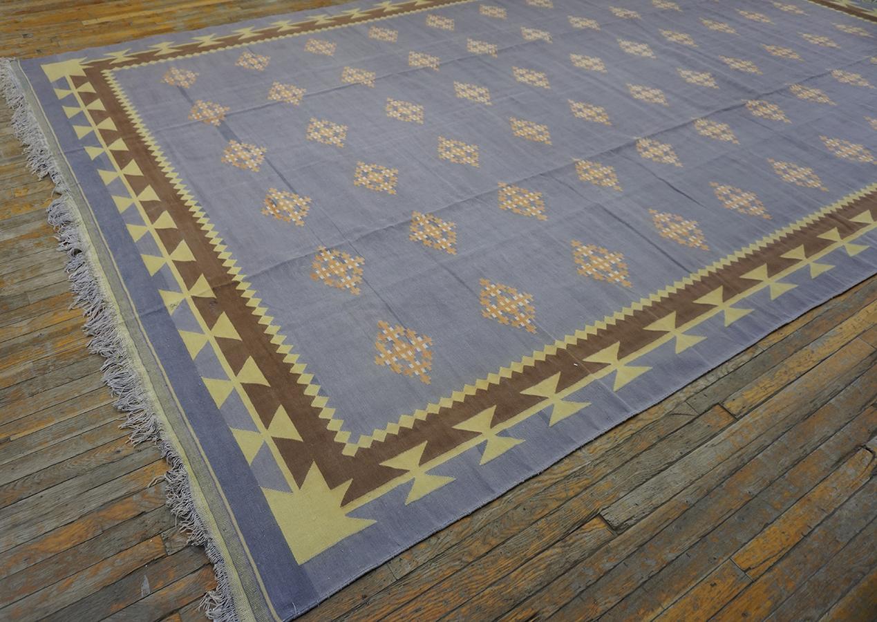1930s Indian Cotton Dhurrie Carpet ( 9'7'' x 15'7'' - 292  x 475 ) For Sale 8
