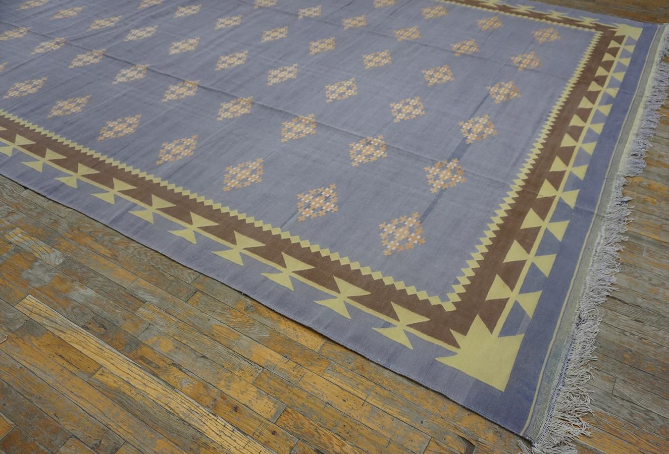 1930s Indian Cotton Dhurrie Carpet ( 9'7'' x 15'7'' - 292  x 475 )  For Sale 2