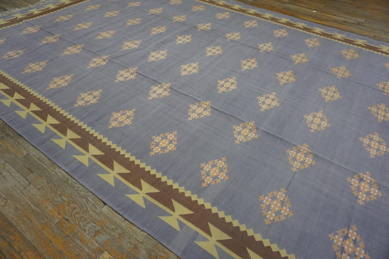 1930s Indian Cotton Dhurrie Carpet ( 9'7'' x 15'7'' - 292  x 475 )  For Sale 4