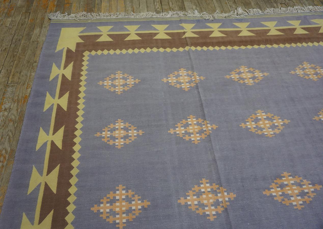 1930s Indian Cotton Dhurrie Carpet ( 9'7'' x 15'7'' - 292  x 475 )  For Sale 5