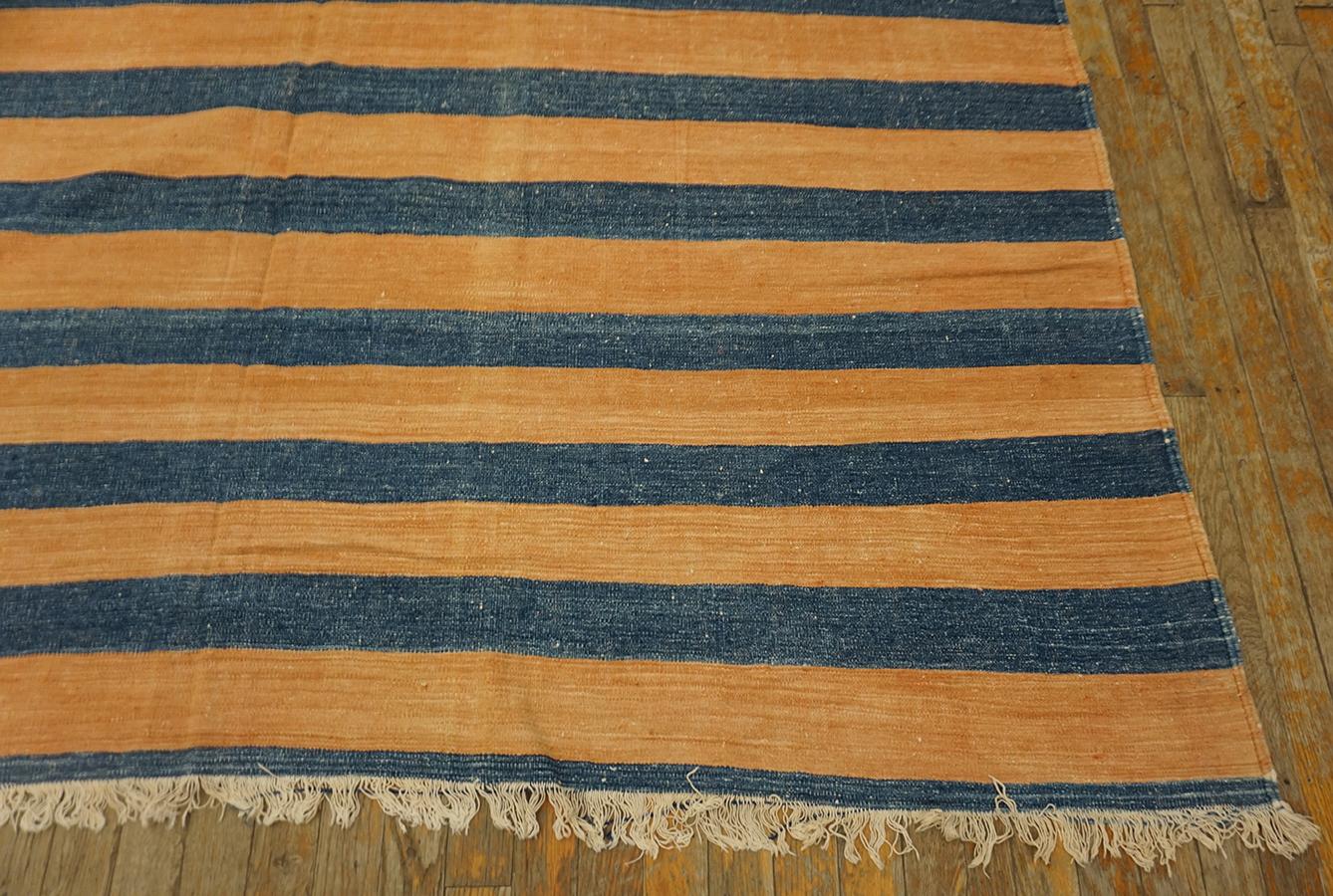 1920s Indian Cotton Dhurrie Carpet ( 9'7