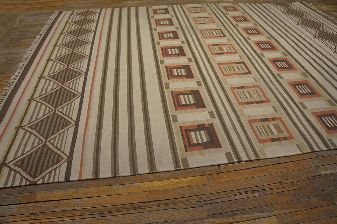 Mid 20th Century Indian Dhurrie Carpet ( 9' x 11'8
