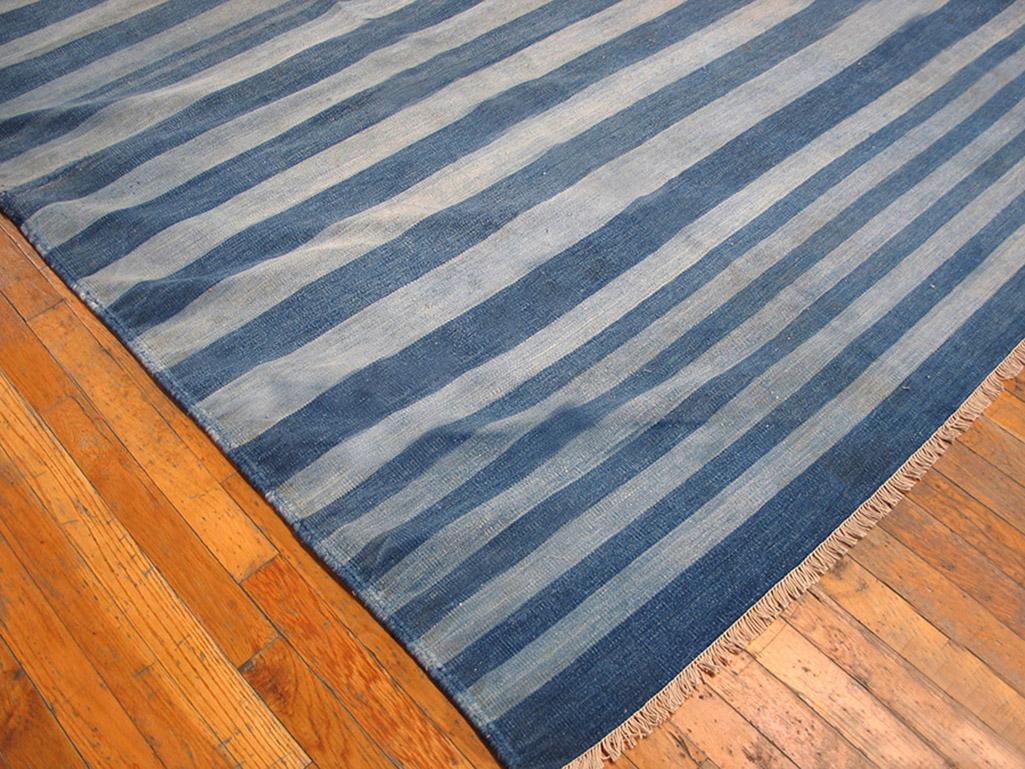 Hand-Woven Antique Indian Dhurrie Rug