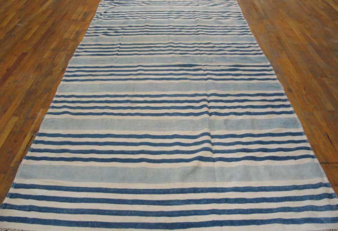 Hand-Woven Antique Indian Dhurrie Rug