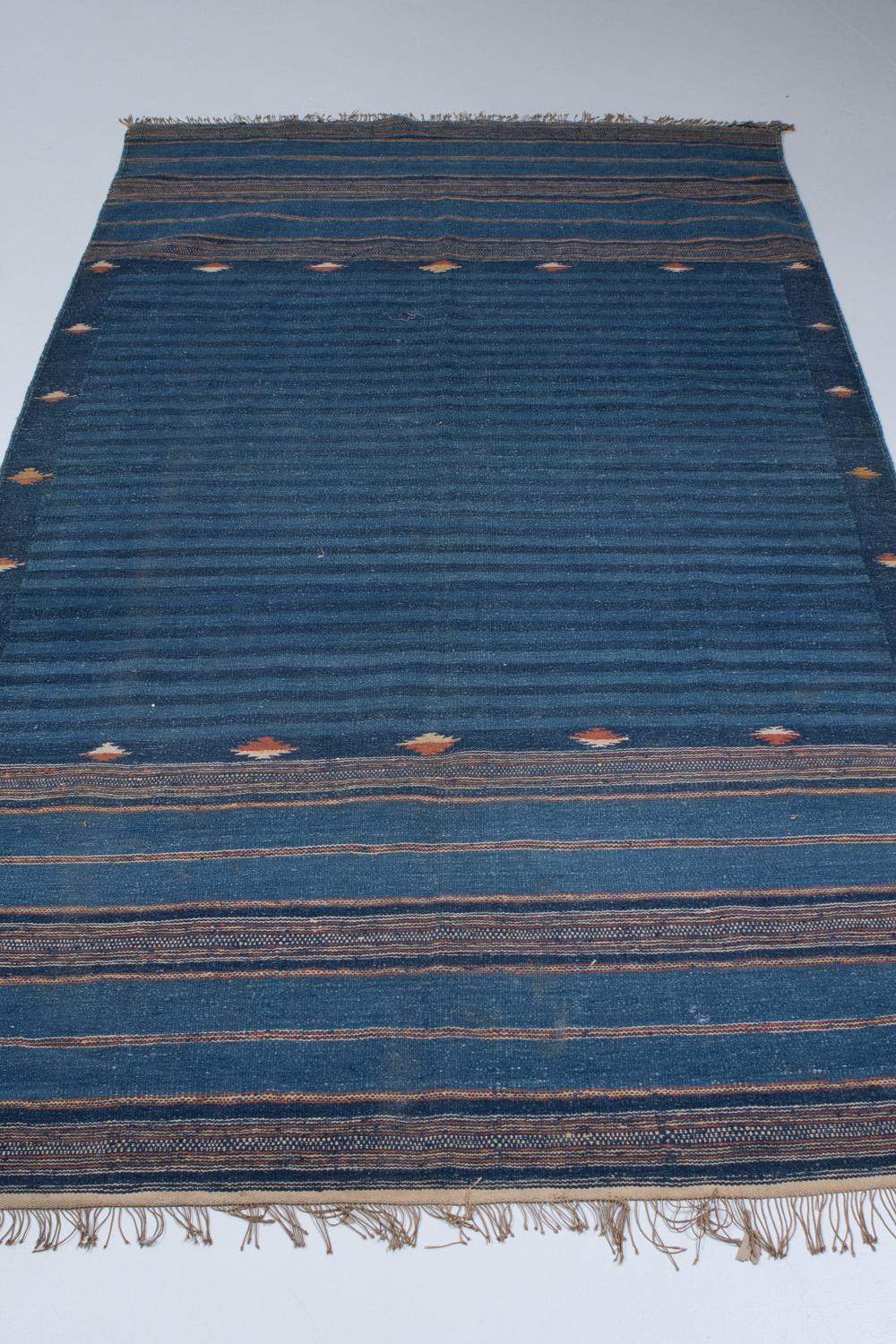 Antique Indian Dhurrie Rug In Good Condition In West Palm Beach, FL