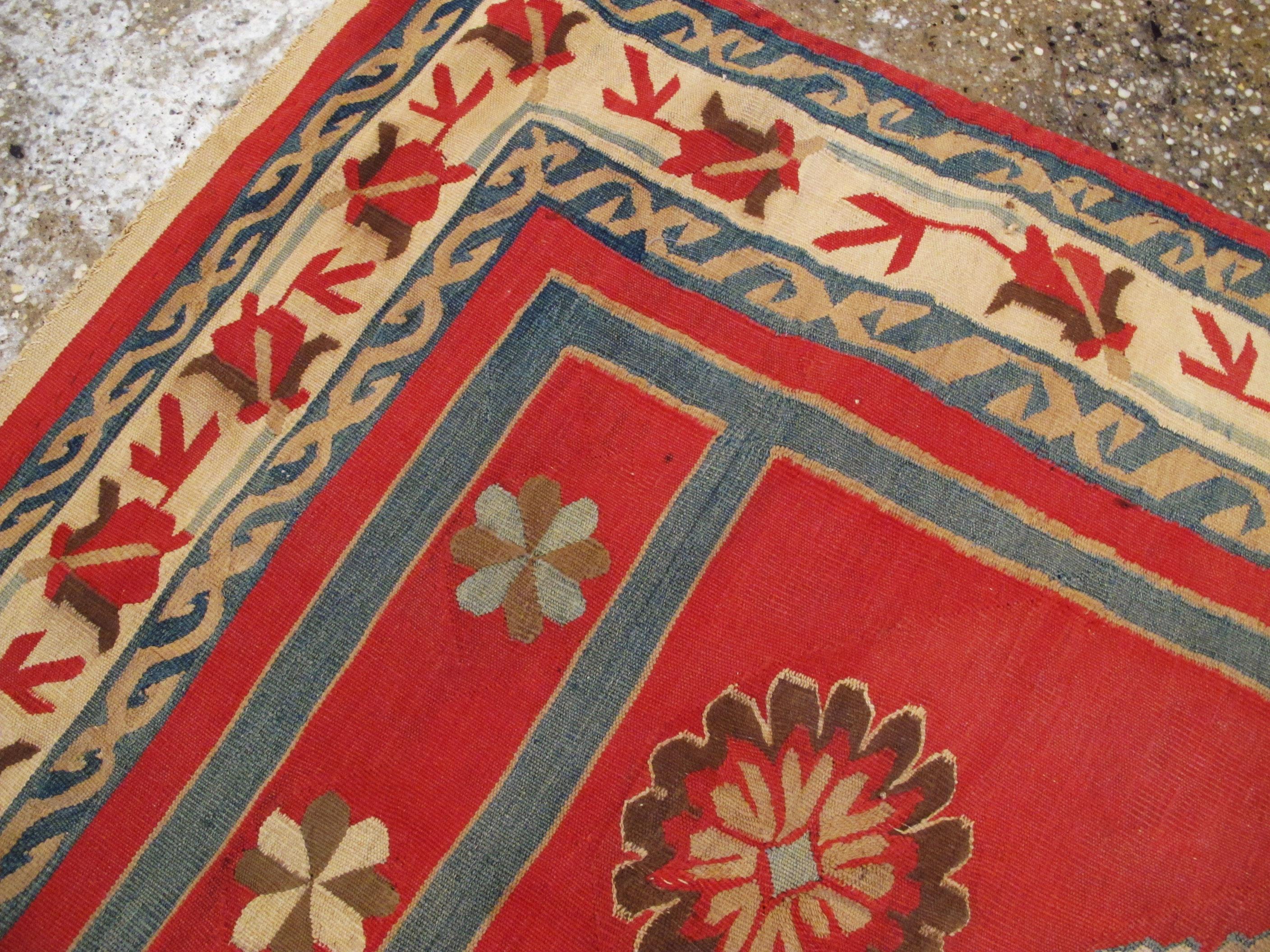 20th Century Antique Indian Dhurrie Rug For Sale