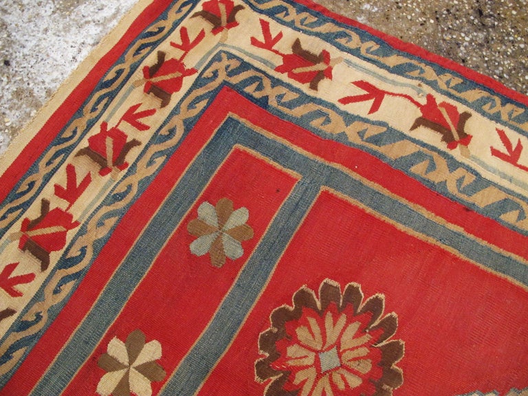 Antique Indian Dhurrie Rug For Sale at 1stDibs