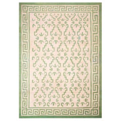 Tapis Dhurrie indien ancien de 7' 3"" x 10' 0"" 