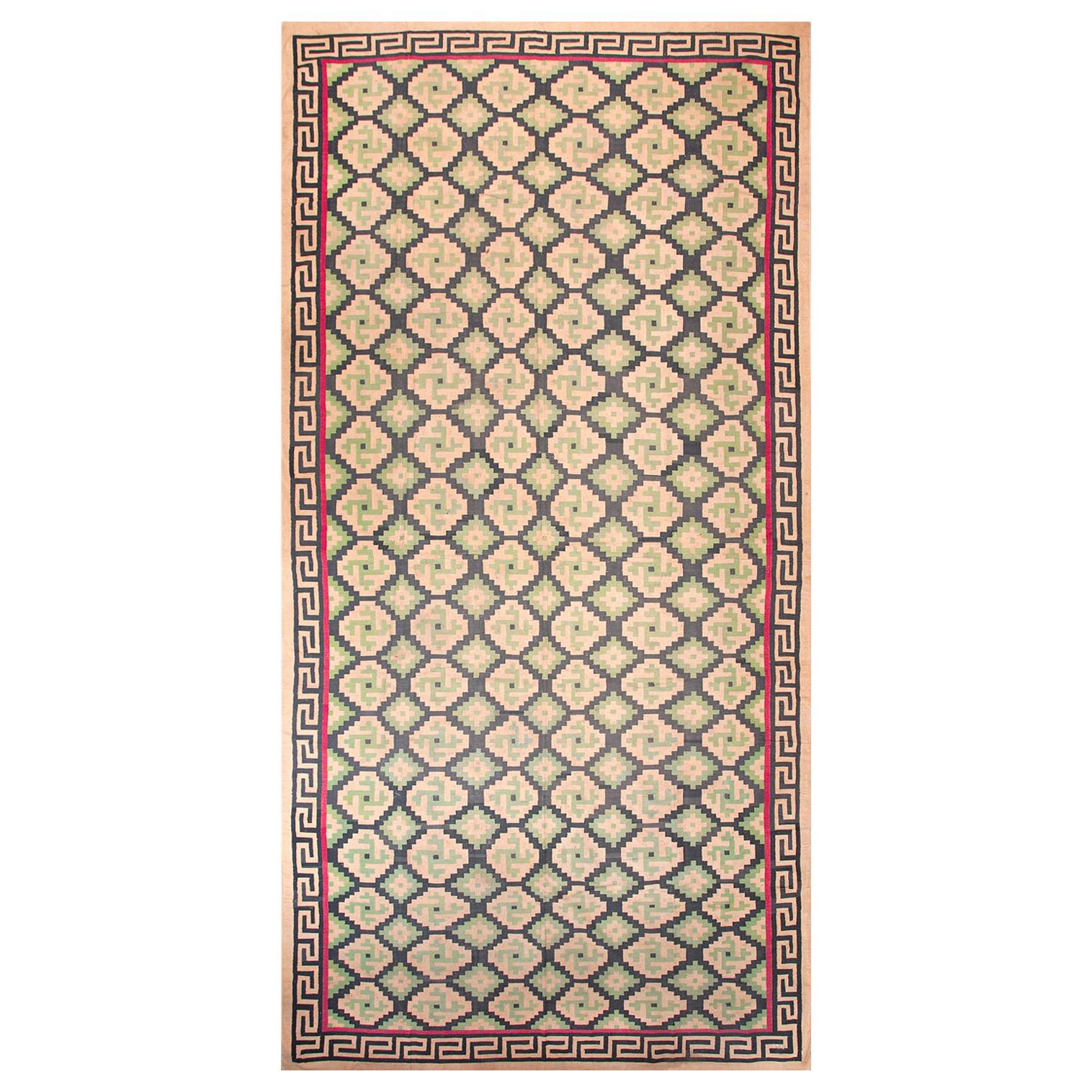 Antiker indischer Dhurrie-Teppich