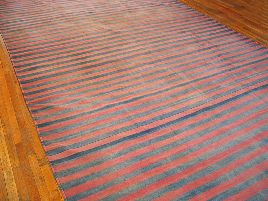 Indischer Dhurrie-Teppich aus Baumwolle aus dem frühen 20. Jahrhundert ( 9'4