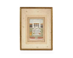 Antique Indian Early Mughal Miniature Painting