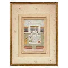 Antike indische frühe Mogul-Miniatur-Gemälde