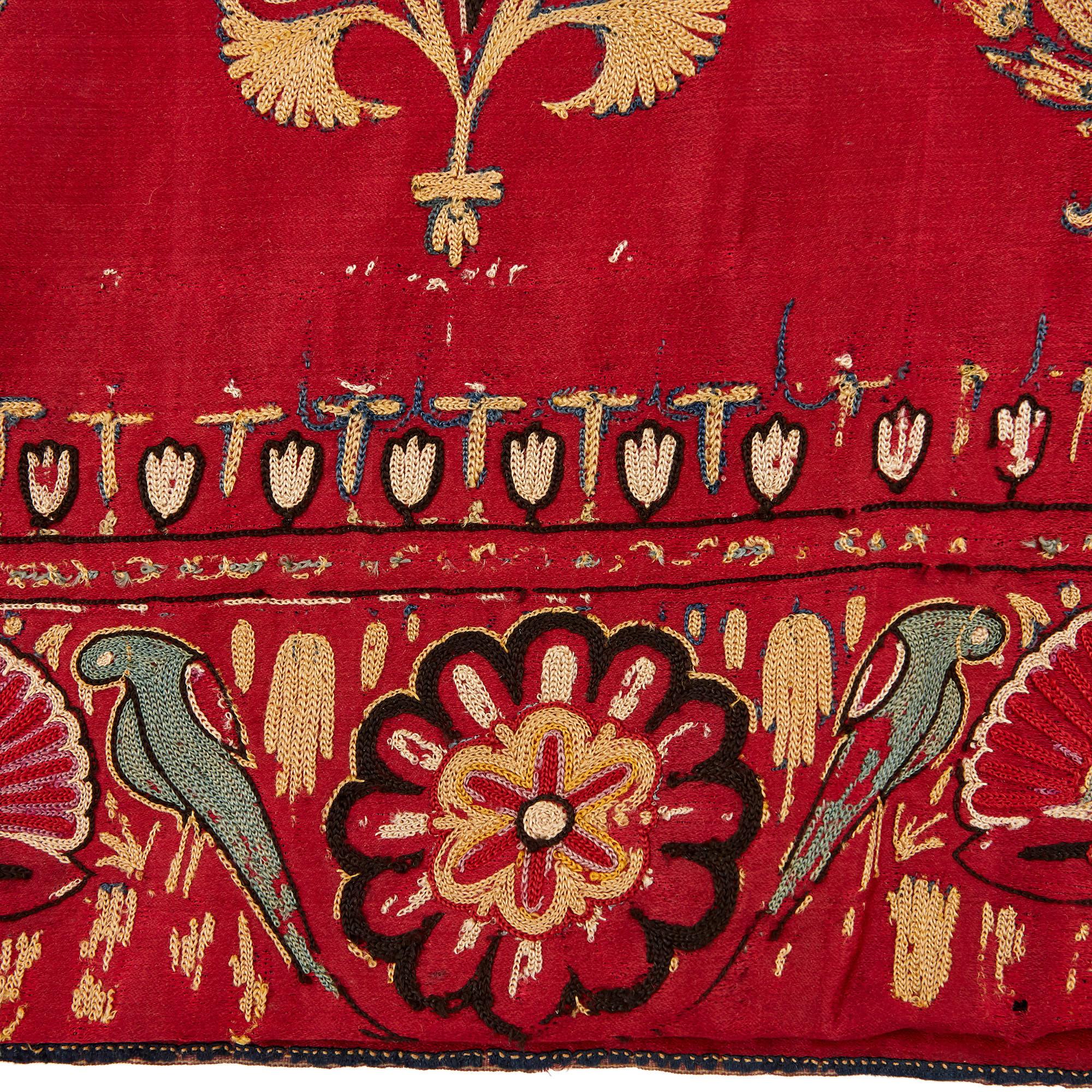 Anglo-Indian Antique Indian Embroidered Dress Band  For Sale