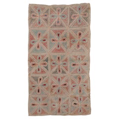 Tela kantha bordada antigua de la India