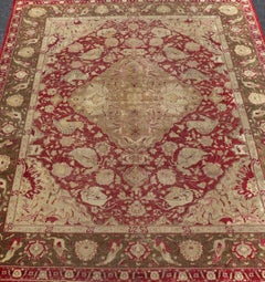 Antique Indian Finely Woven rug of Mughal Empire   5'11 x 7'7