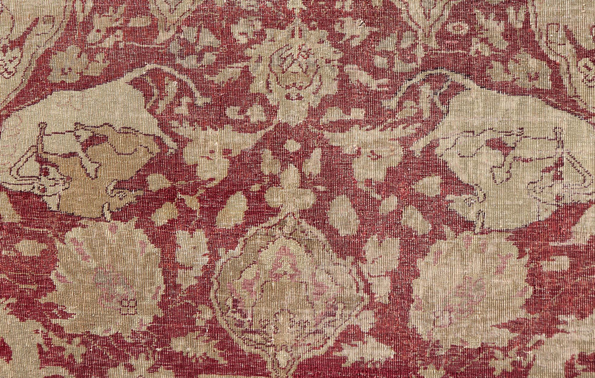 Antique Indian Finely Woven rug of Mughal Empire   5'11 x 7'7 For Sale 2