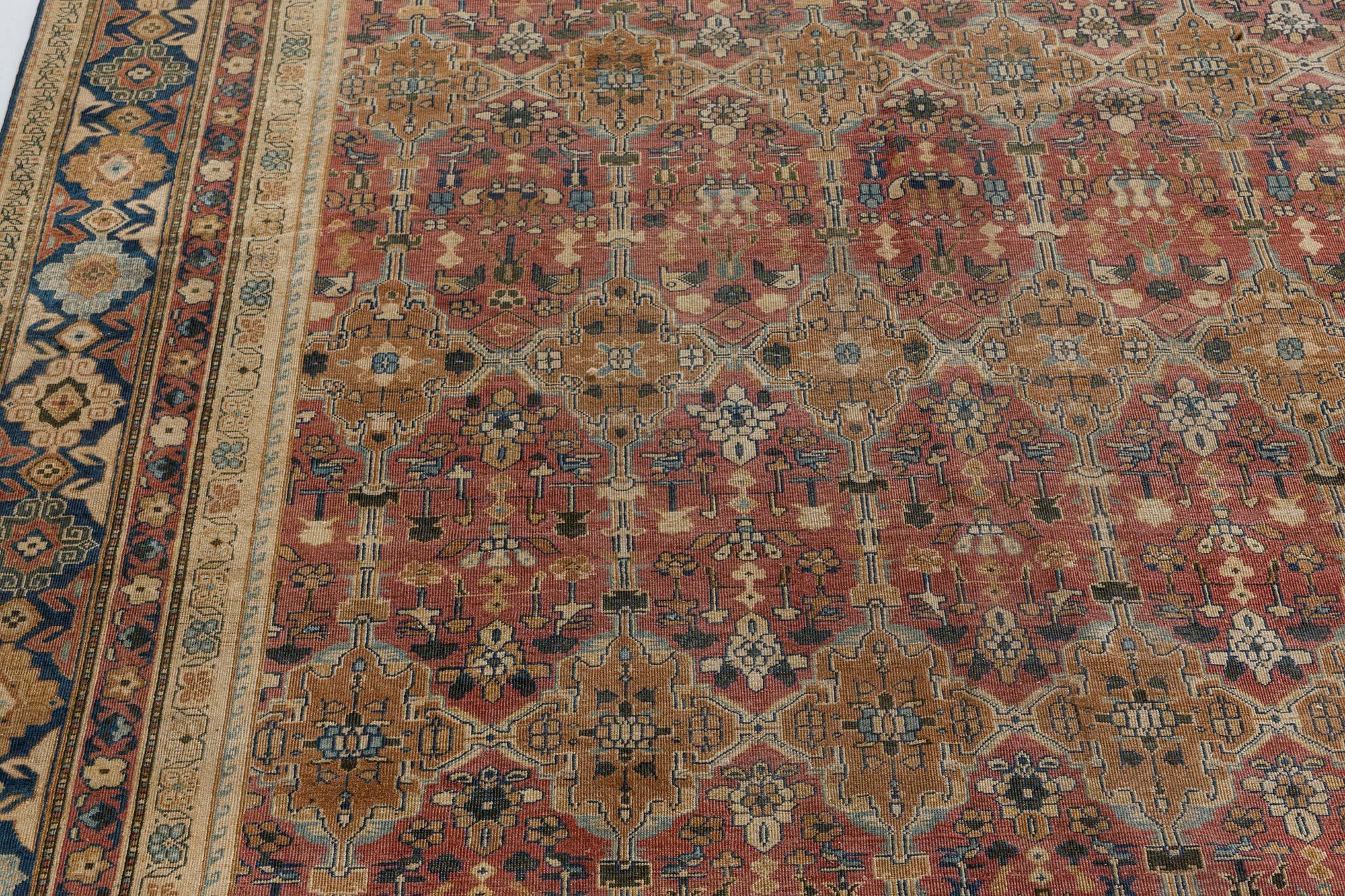 Antique Indian Handmade Carpet In Good Condition For Sale In New York, NY