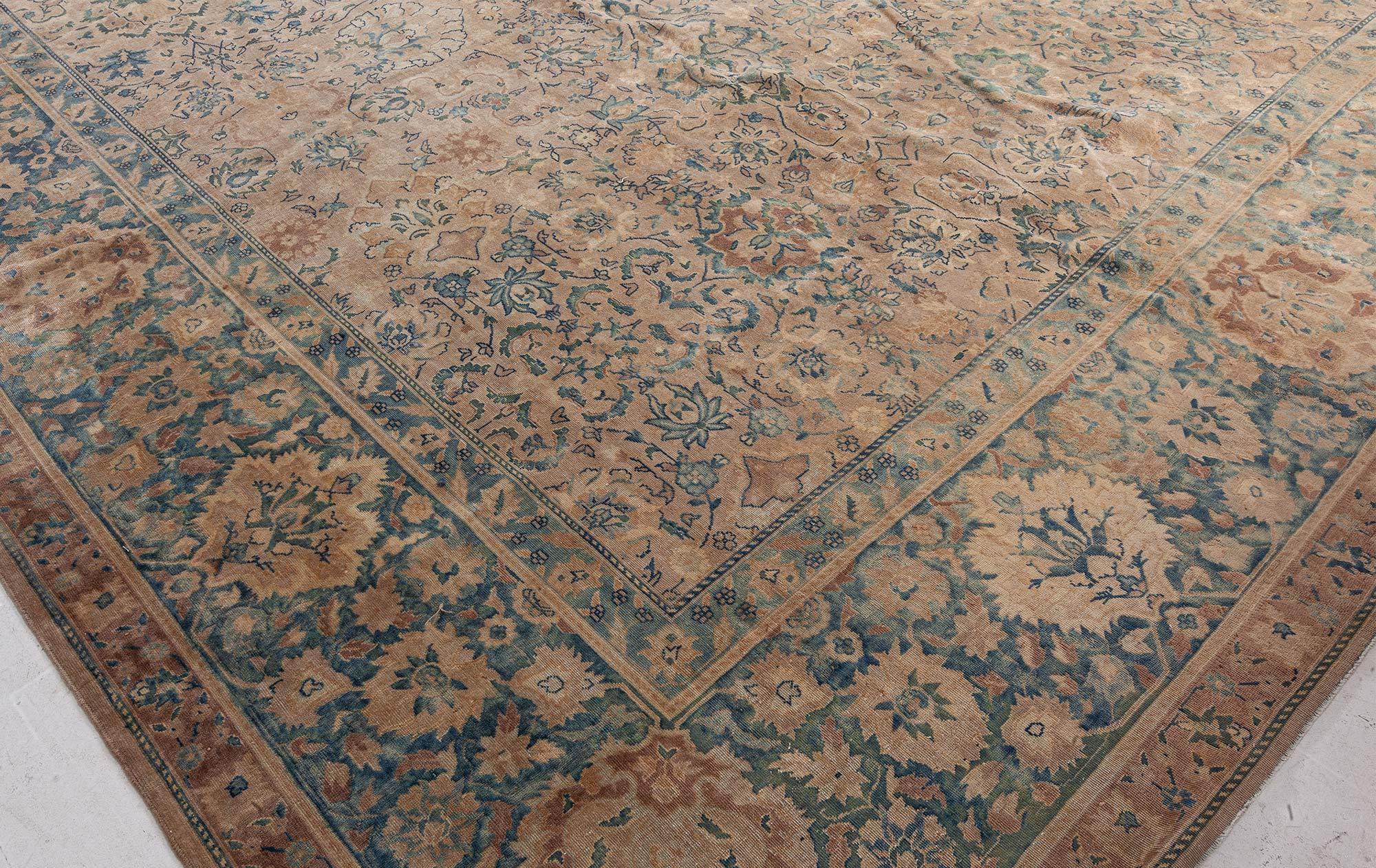 Doris Leslie Blau Antique Indian Handmade Wool Rug For Sale 1