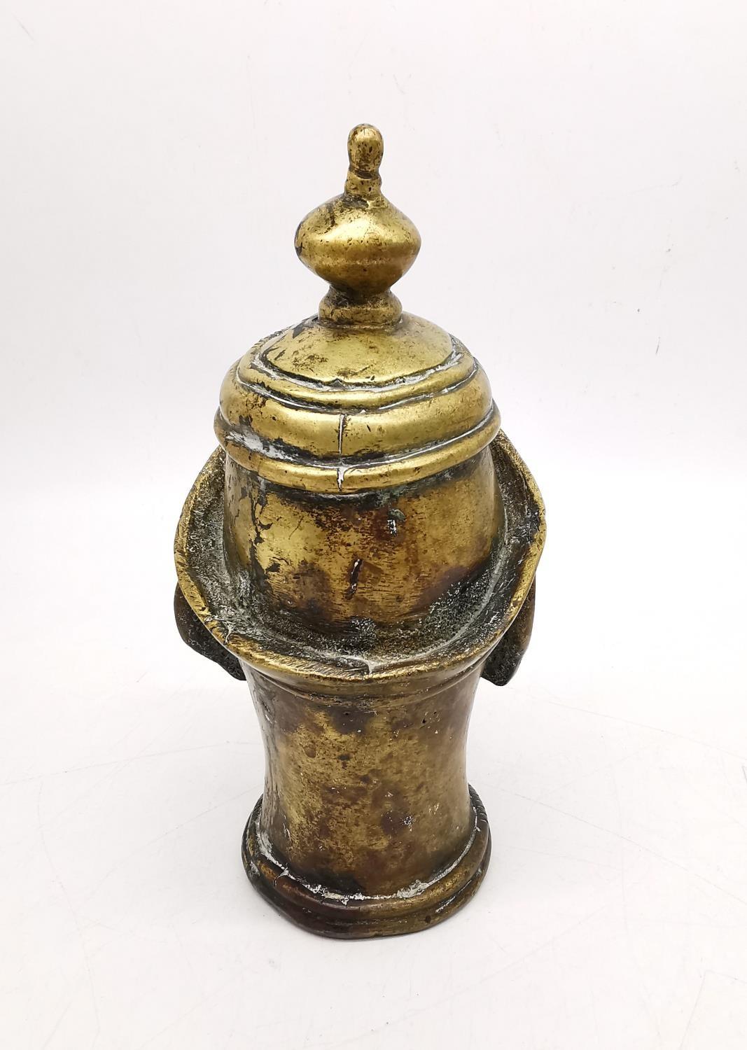 Antigua cabeza votiva hindú de latón de Shiva del siglo XIX  Escultura de arte ritual indio en Bueno estado para la venta en London, GB