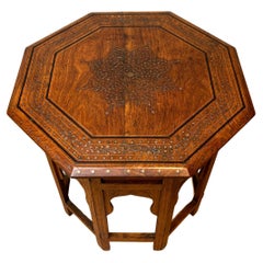 Antique Indian Hoshiarpur octagonal table