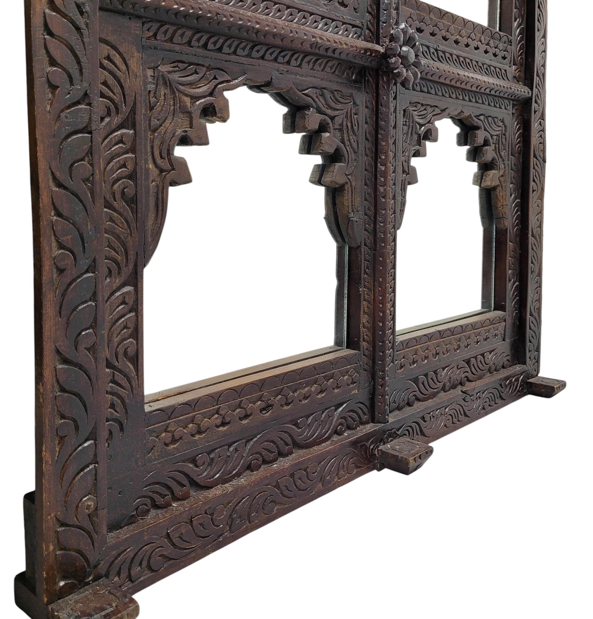 Antique Mirror indien de style Jharokha, fin 19e-début 20e siècle en vente 8