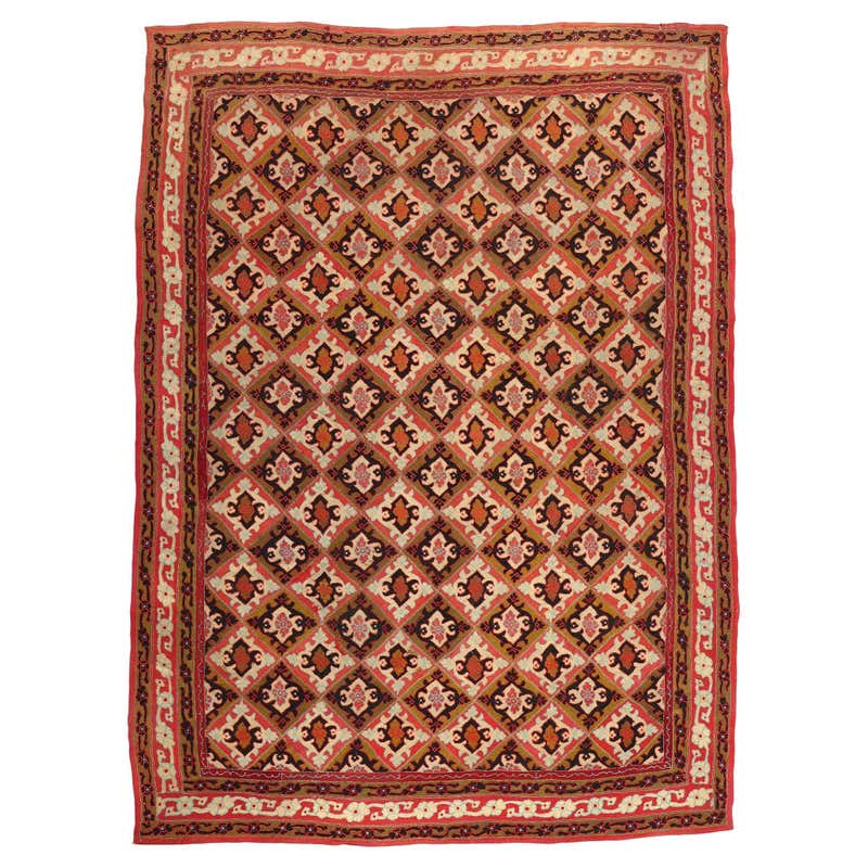 Pink Indian Rug Pattern Indian Indosaruk Rug For Sale at 1stDibs
