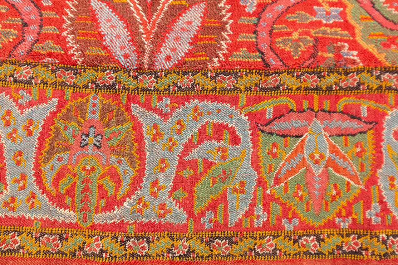 Antique Indian Kashmir Shawl Textile, 19th Century For Sale 5