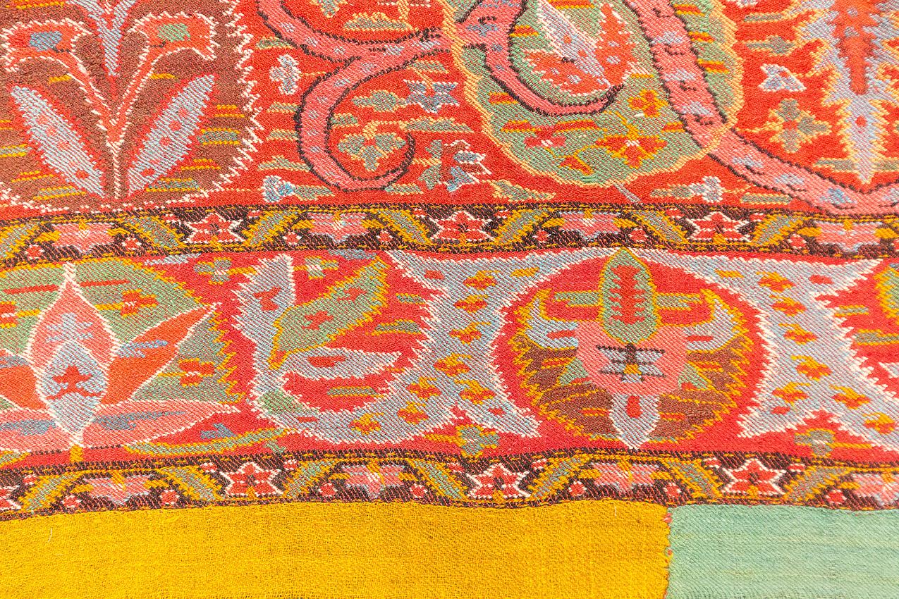 Antiker indischer Kaschmir-Schal-Textil, 19. Jahrhundert im Angebot 7