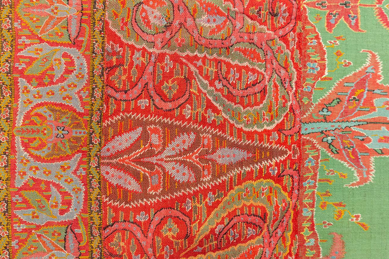 Antique Indian Kashmir Shawl Textile, 19th Century For Sale 1