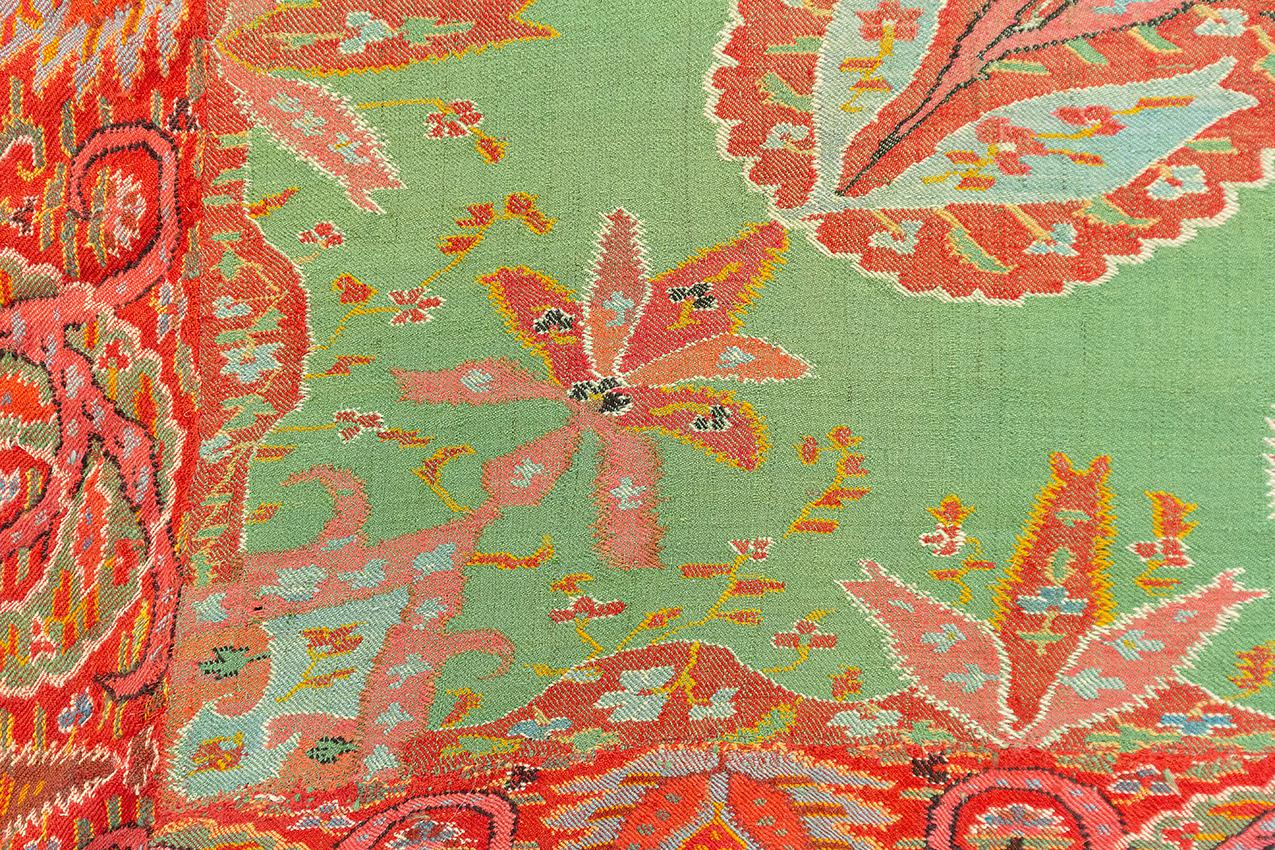 Antiker indischer Kaschmir-Schal-Textil, 19. Jahrhundert im Angebot 3
