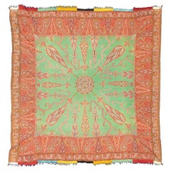 Antiker indischer Kaschmir-Schal-Textil, 19. Jahrhundert