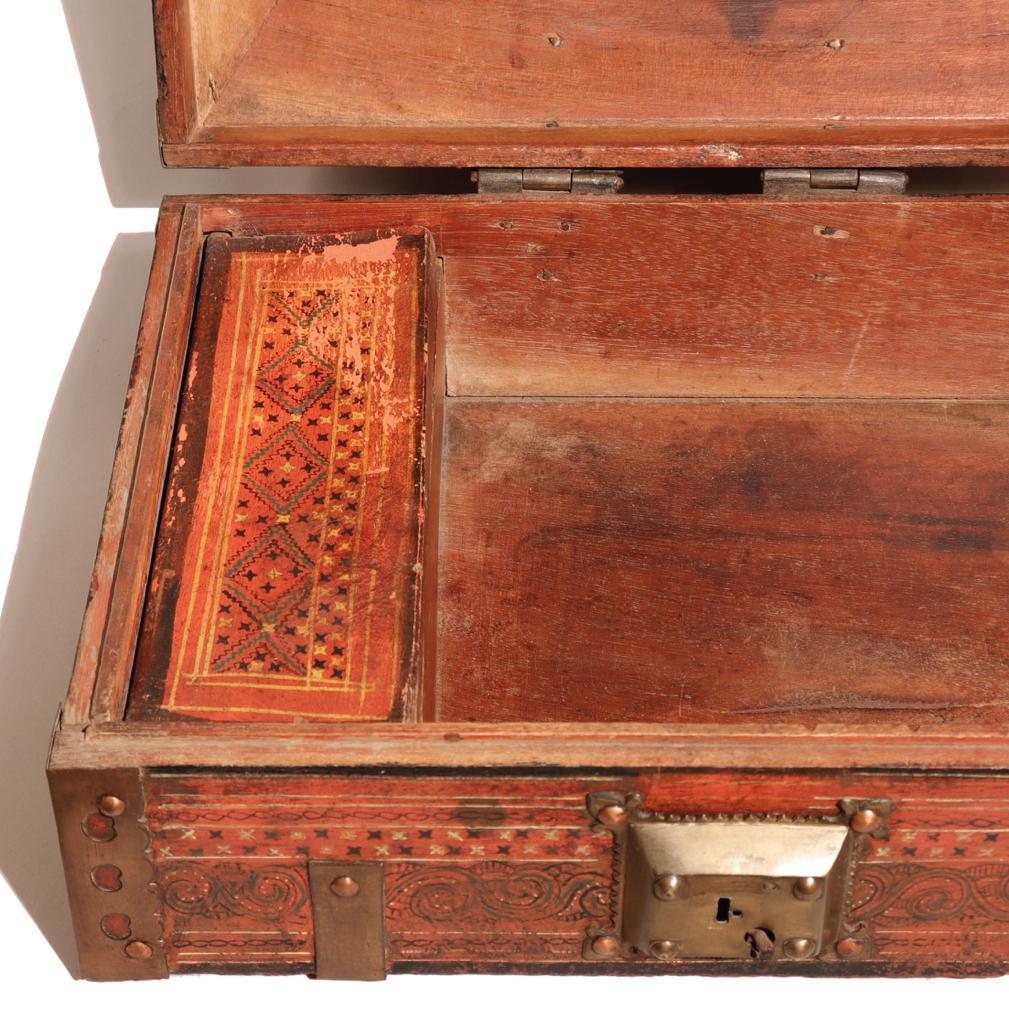 Antique Indian Kerala Dowry Box, Malabar, Northern Kerala In Good Condition In New York, NY
