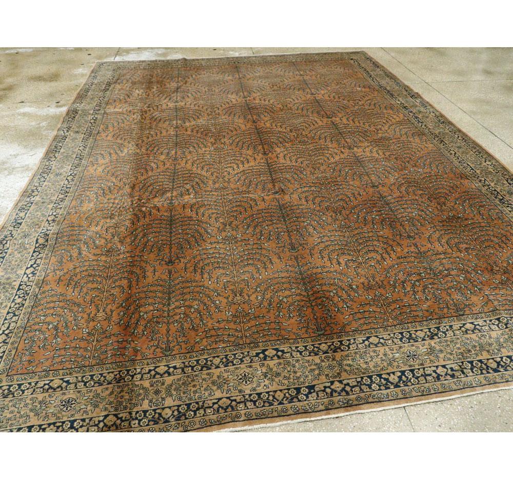 Tabriz Antique Indian Lahore Room Size Rug For Sale
