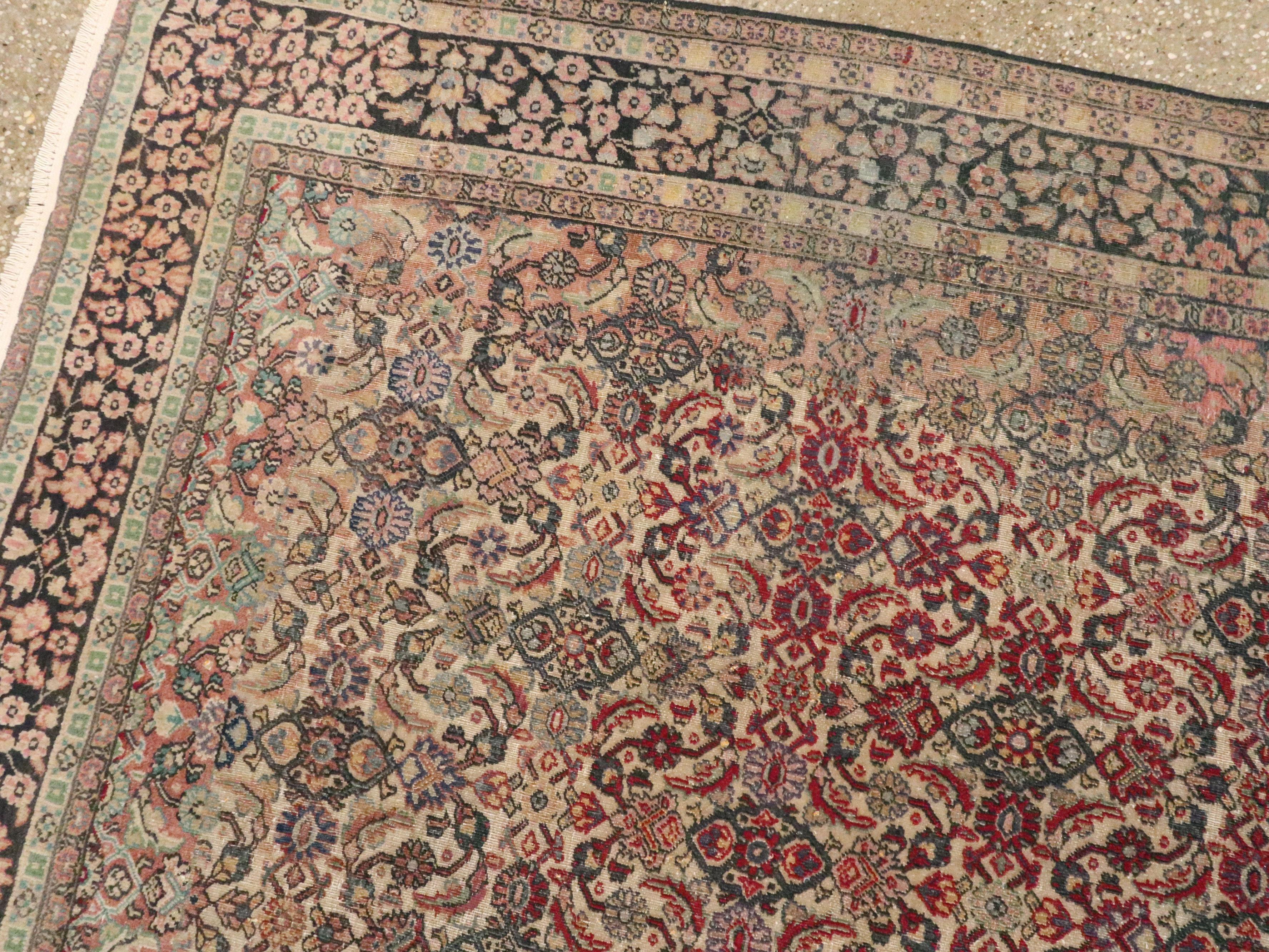 Wool Antique Indian Lahore Carpet For Sale