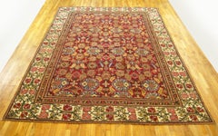 Antiker indischer Lahore- orientalischer Teppich, Zimmergröße, Symmetrical-Design