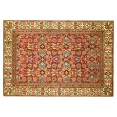 Tapis oriental indien ancien de Lahore, taille adaptée à la pièce, design symétrique