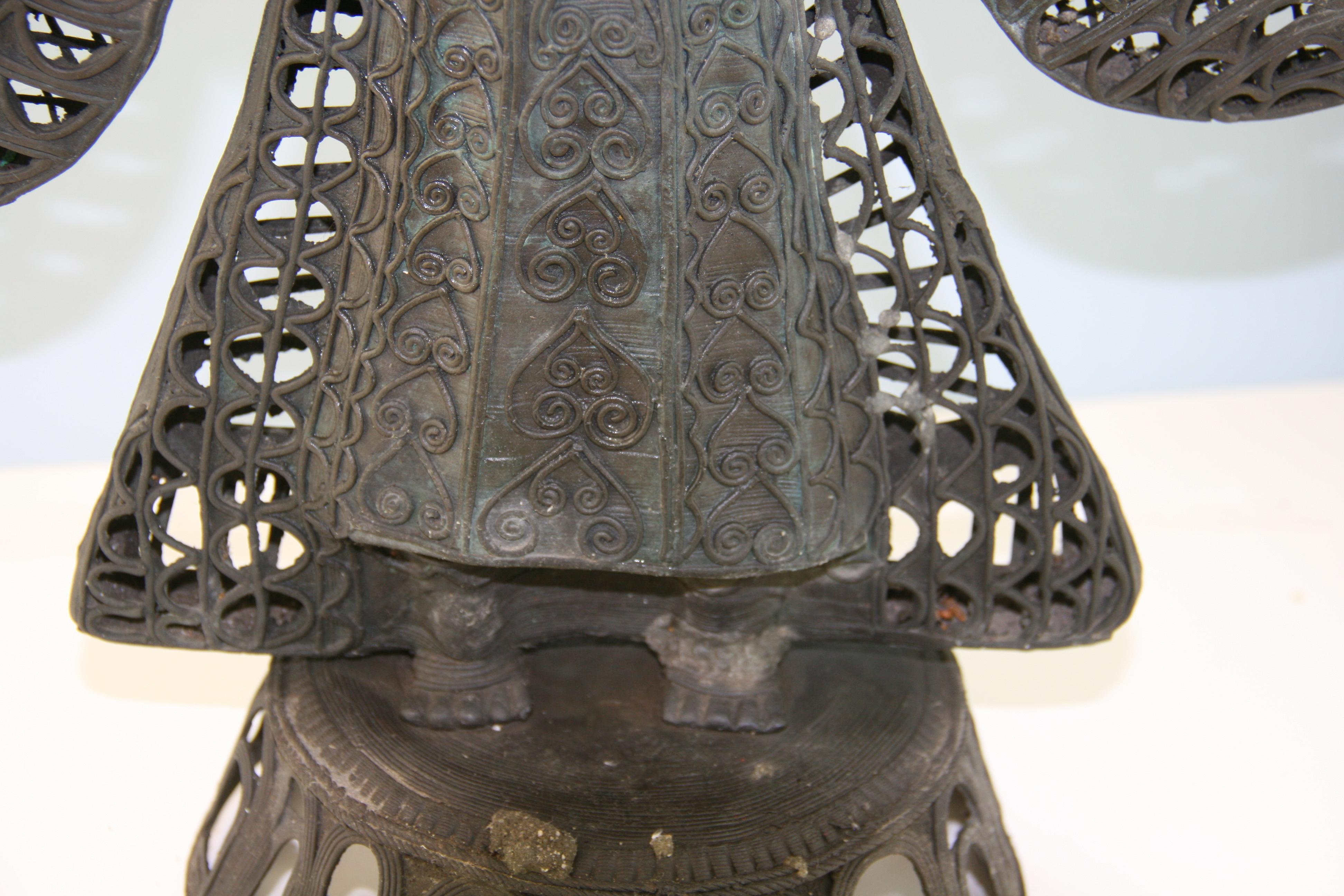 Antique Indian Oversized Garden  Candle  Lantern / Sculpture For Sale 12