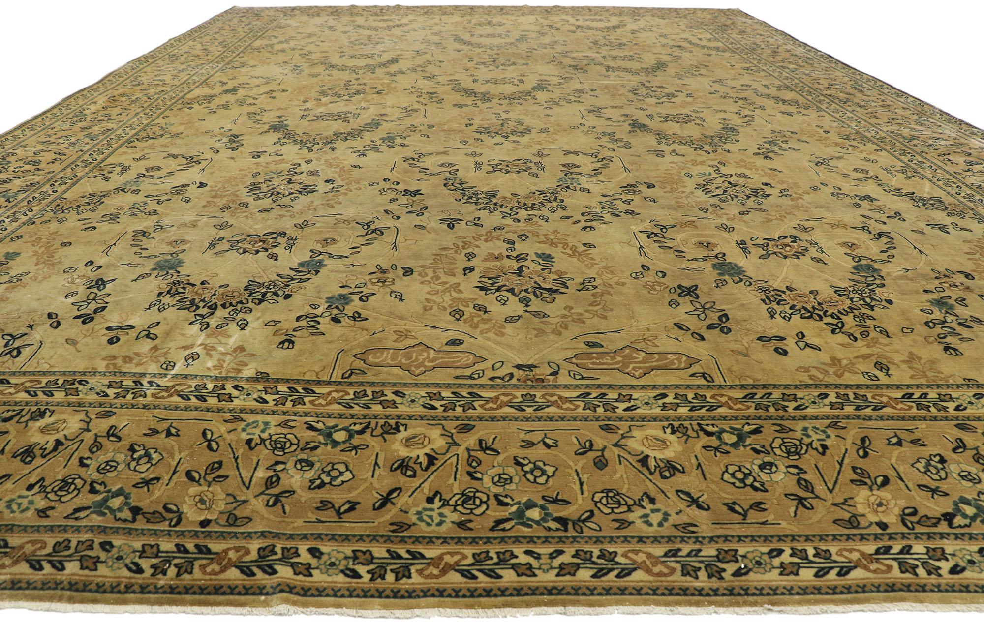 Agra Antique Indian Mogul Rug, Rustic & Refined Meets Laid-Lack Luxury For Sale