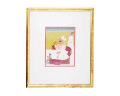 Antique Indian Mughal Empire Miniature Painting