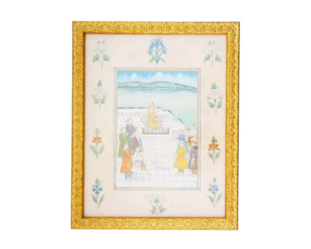 Antike indische Mughal Empire Miniatur-Gemälde (Unbekannt) im Angebot