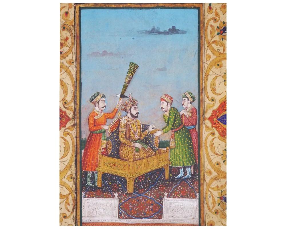 Unknown Antique Indian Mughal Empire Miniature Painting For Sale