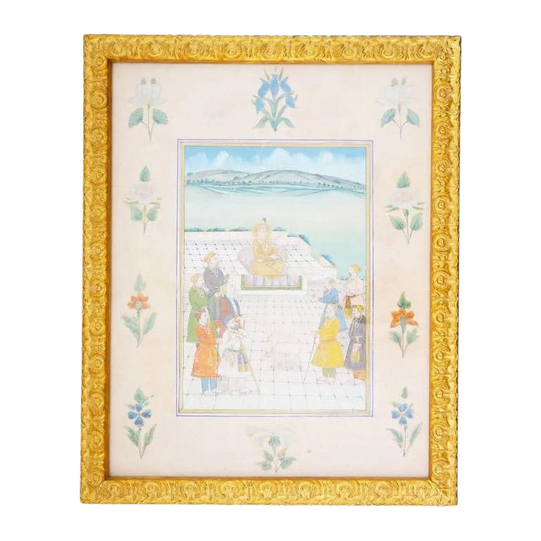 Antike indische Mughal Empire Miniatur-Gemälde