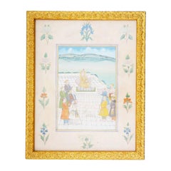 Antike indische Mughal Empire Miniatur-Gemälde
