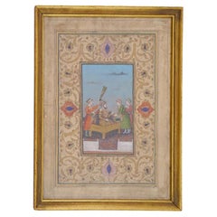 Vintage Indian Mughal Empire Miniature Painting