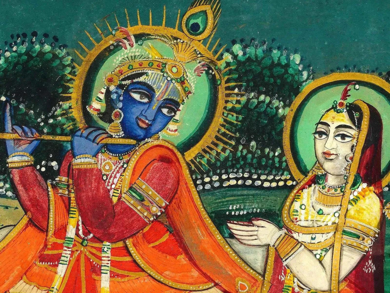 Antike indische Mughal Mixed Media Miniatur-Gemälde (Unbekannt) im Angebot