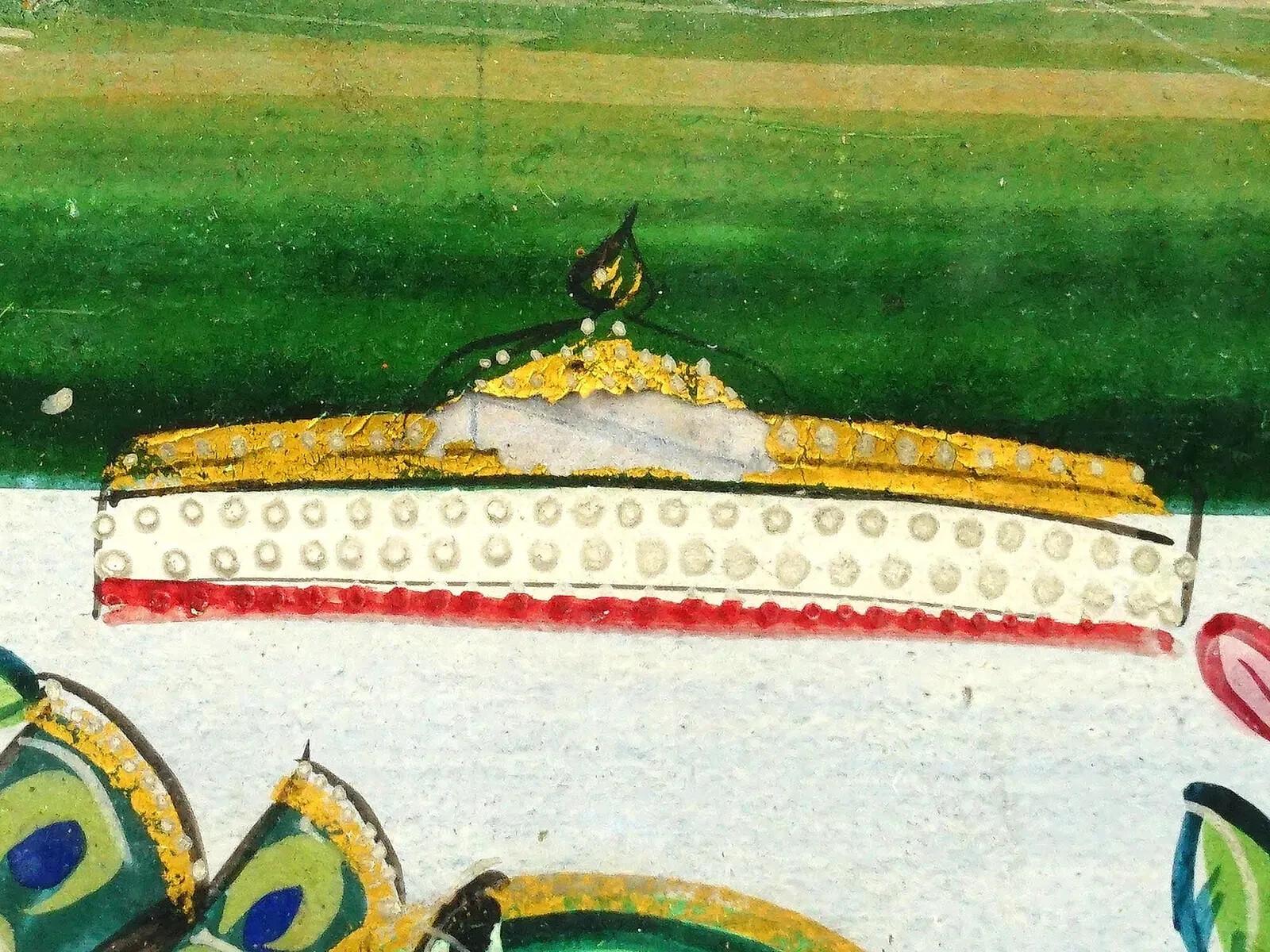 Antike indische Mughal Mixed Media Miniatur-Gemälde (19. Jahrhundert) im Angebot